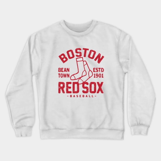 Boston Red Sox Retro 1 by Buck Tee Crewneck Sweatshirt by Buck Tee